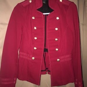 White House Black Market Red Fitted Jacket